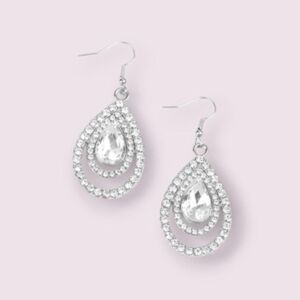 Paparazzi Silver Dazzle Drop Earrings